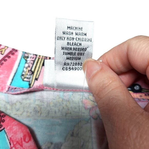 Fashion Bug Women's Plus Size Pink New York Vacation Top - Picture 8 of 8